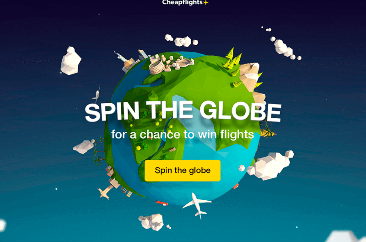 Cheapflights - Spin the Globe