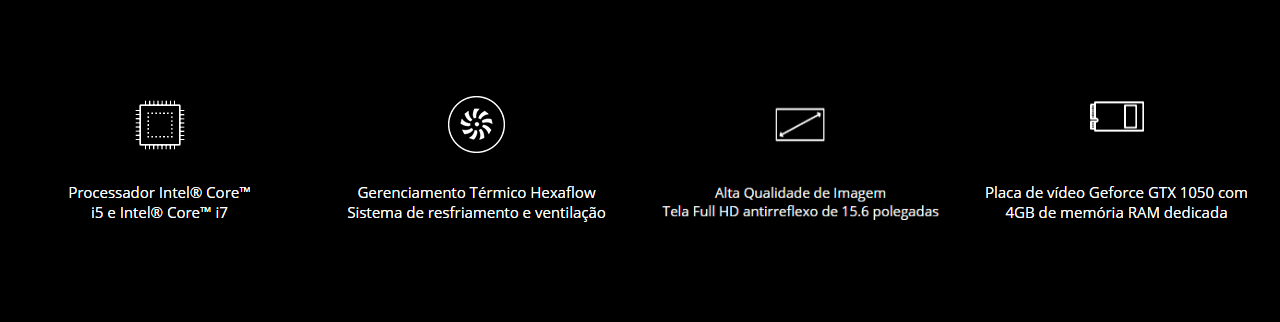 Especificações do Notebook